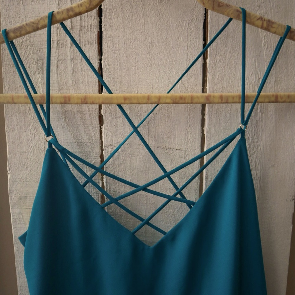 Express top, size medium, teal with gold details, never worn